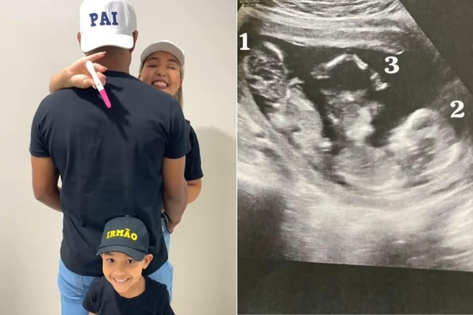 Grávida acha que espera um bebê, mas descobre trigêmeos idênticos