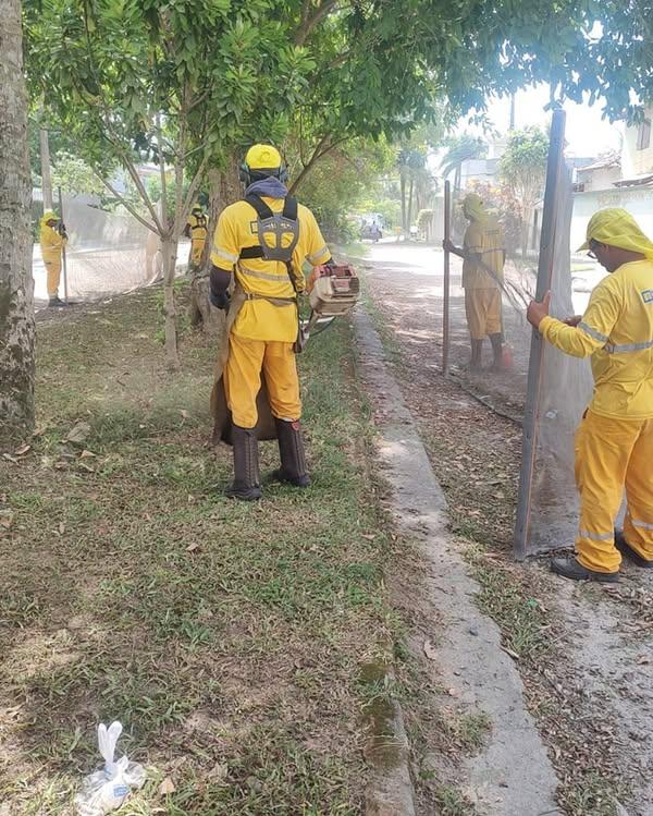 Prefeitura de Guarujá conclui mutirão de zeladoria com 68 mil m² roçados
