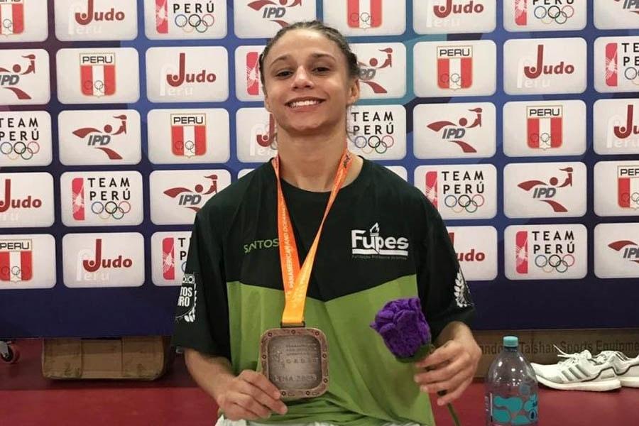 Revelação do judô santista é vice-campeã pan-americana em Lima, no Peru