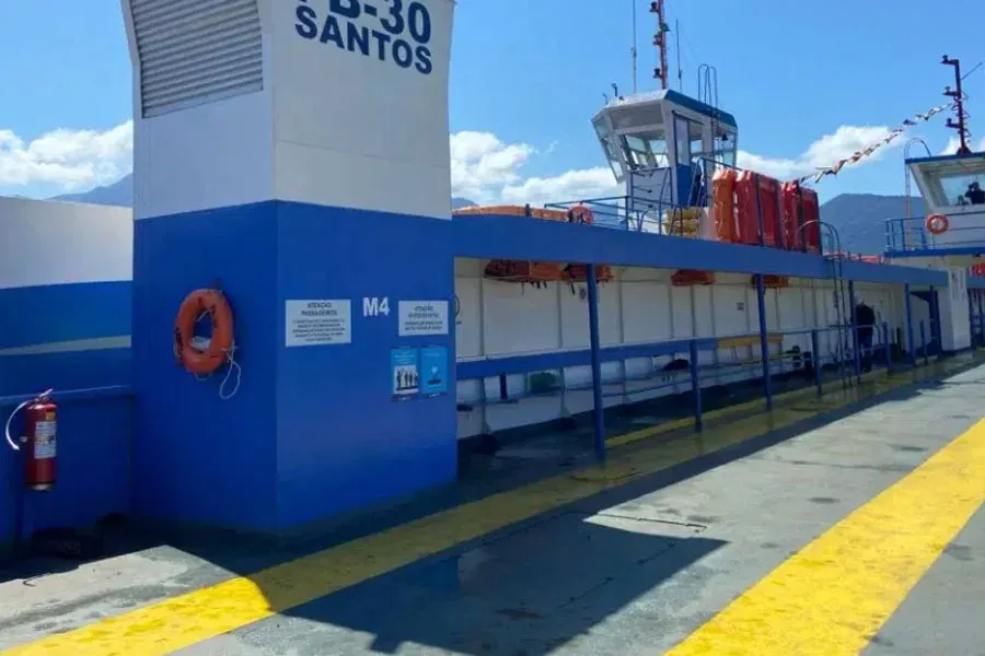 Travessia de pedestres na balsa Santos-Guarujá será gratuita a partir de 2026