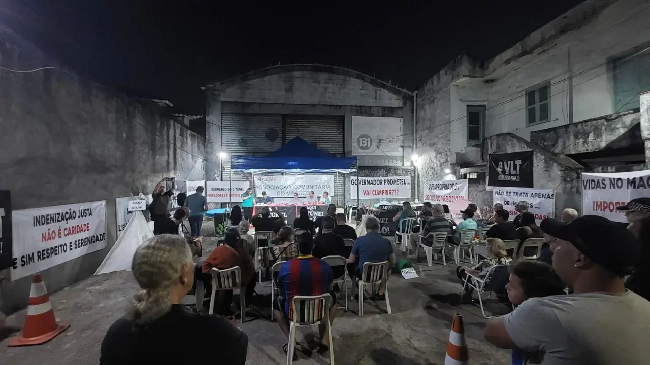 Comunidade do Macuco cobra transparência em reunião com a Mota-Engil sobre o túnel Santos-Guarujá