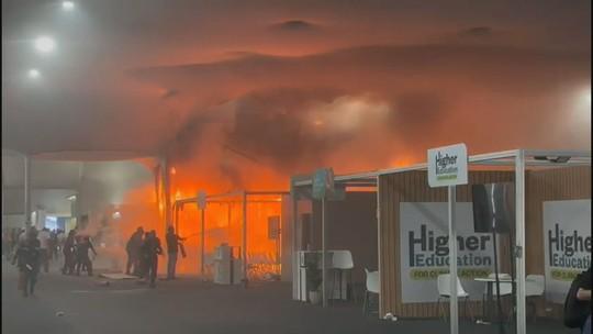 Incêndio atinge pavilhão na COP30