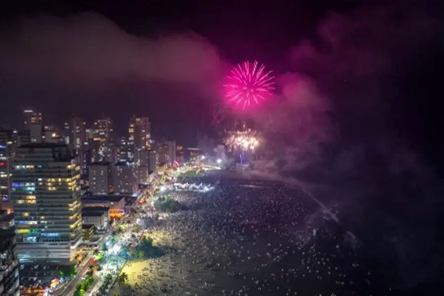 Praia Grande terá seis pontos de queima de fogos no Réveillon