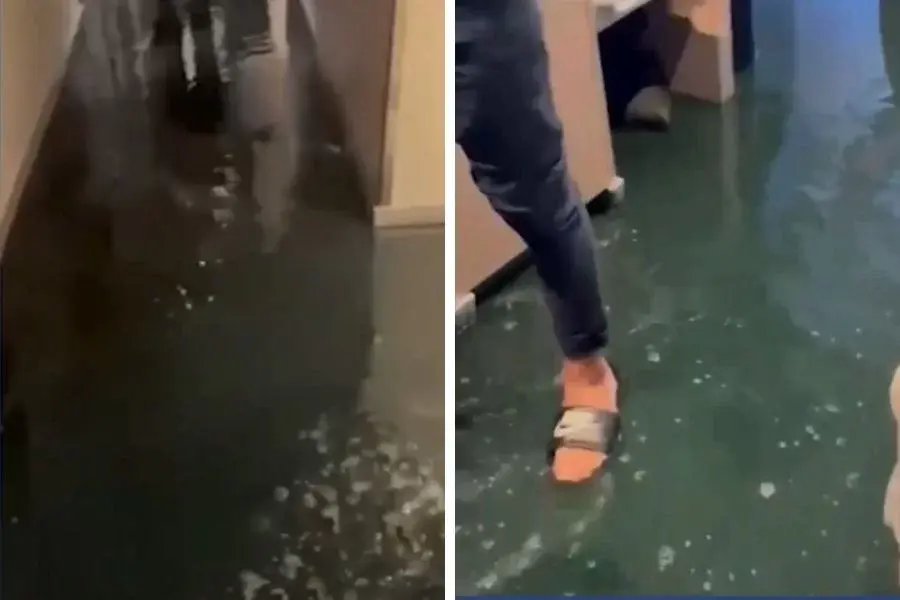 Navio de cruzeiro que saiu de Santos inunda após vazamento de tubulação, e água invade cabines