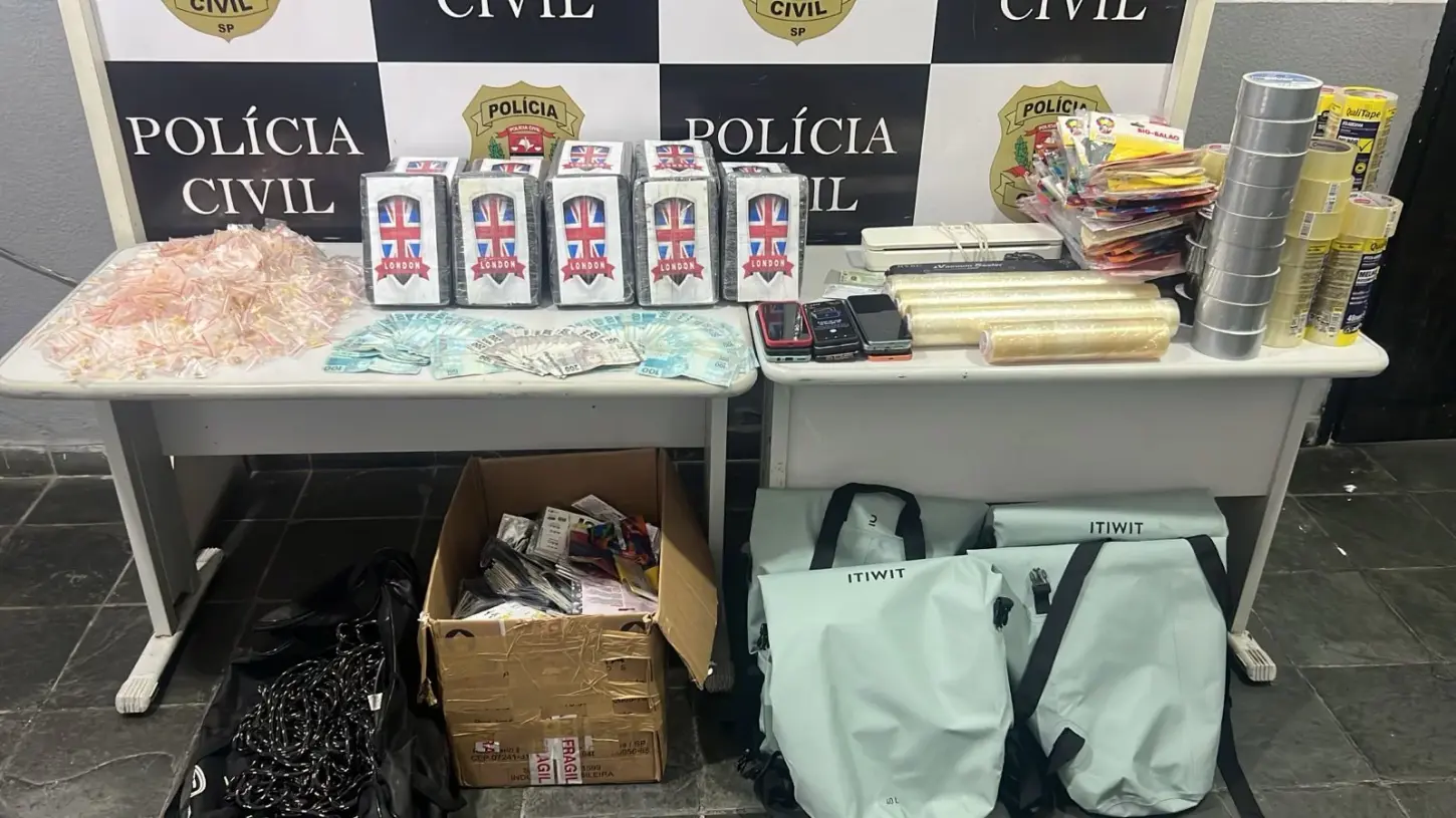 Polícia Civil prende quarteto e apreende mais de 28 kg de cocaína em esquema entre Guarujá e Praia Grande