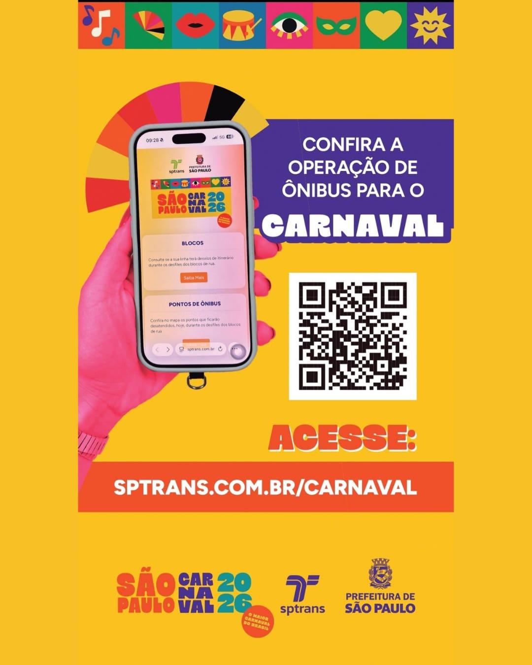 SPTrans informa que a operação dos ônibus na cidade de São Paulo durante o Carnaval já está pronta