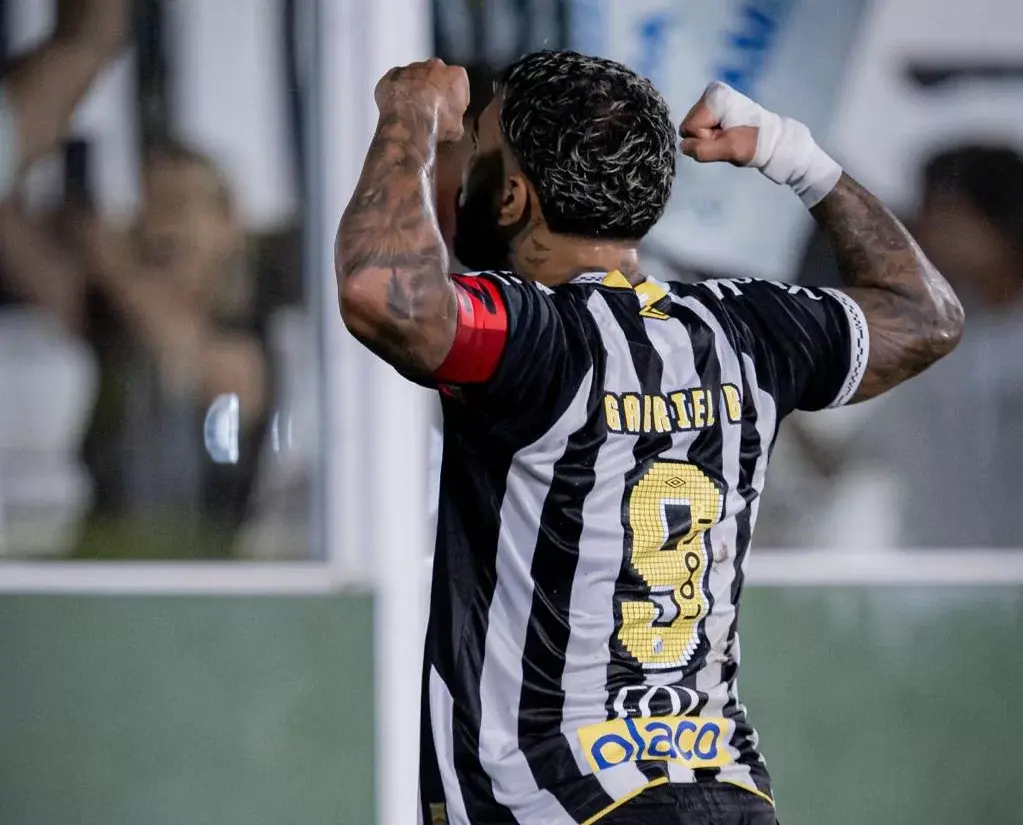 Gabigol marca dois gols em 8 minutos, e Santos arranca empate com Mirassol
