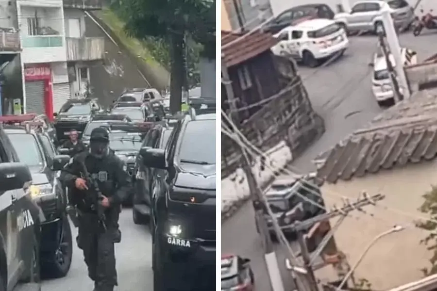 Morro do São Bento, em Santos, é alvo de operação com mais de 300 policiais militares; VÍDEO
