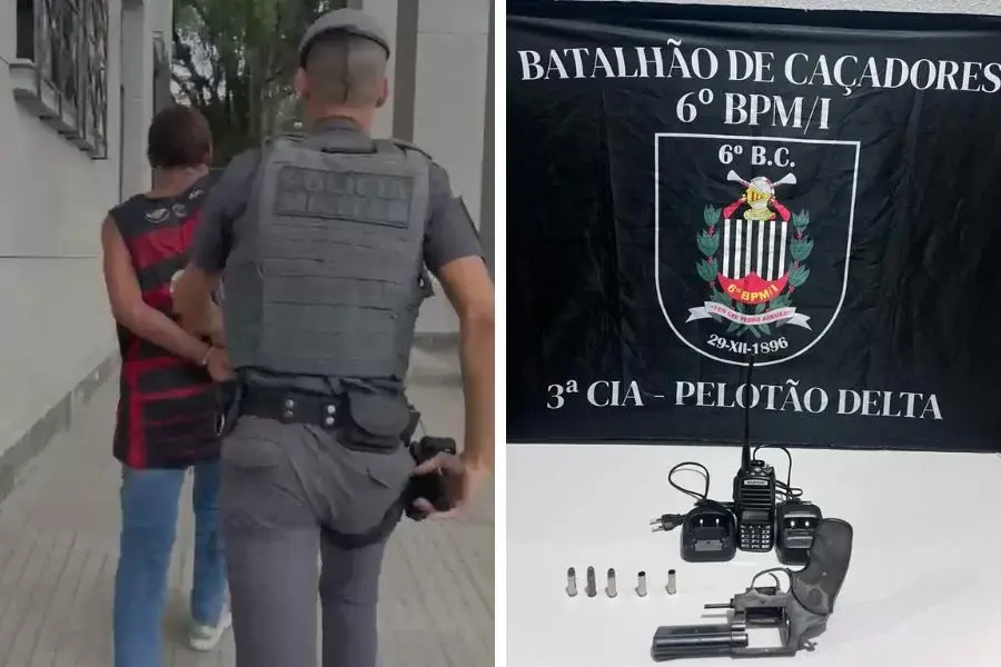 'Olheiro' do tráfico é preso com arma no Morro do São Bento, em Santos