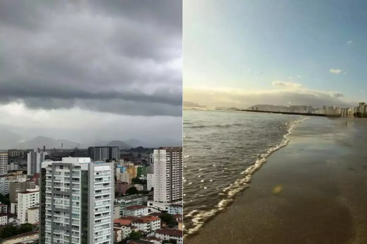 Chuva intensa e calor acima de 30°C atingem o litoral de São Paulo no feriado prolongado; veja temperaturas por cidade