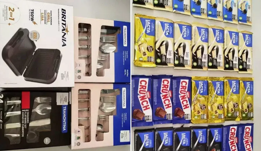 Mulher é presa após furtar chocolates, lingerie e até fritadeira elétrica de comércios em Santos