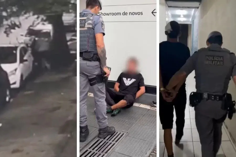 Homem briga com bandidos durante assalto, leva mordida na mão e suspeito termina preso em Santos