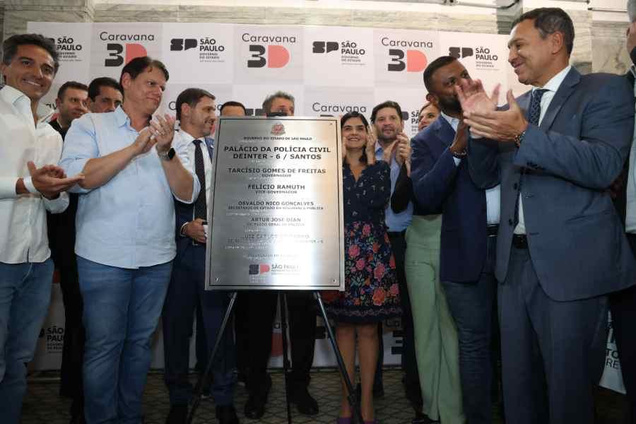 Tarcísio entrega reforma do Palácio da Polícia com pacote de investimentos e destaca queda de índices criminais