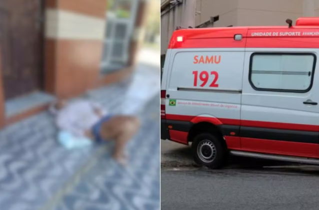 Mulher com dor espera Samu deitada em calçada por mais de uma hora no litoral de SP