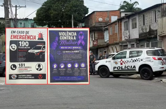 PM realiza operação para orientar moradores sobre violência doméstica em Santos