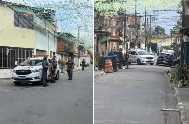 PM percorre casas na Zona Noroeste para orientar moradores sobre violência doméstica — Foto: Yasmin Braga/TV Tribuna