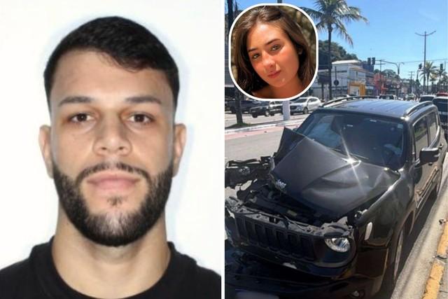 Murilo Abite, de 26 anos, motorista preso por homicídio culposo após bater o carro sob efeito de álcool e causar a morte da nutricionista Daniella Ferraz Rooth, de 25 anos, teve a liberdade provisória concedida — Foto: Arquivo pessoal e reprodução