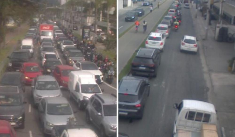 Ventania paralisa travessia de balsas entre Santos e Guarujá