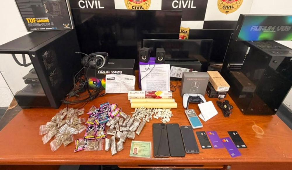 Homem é preso em PG com R$ 20 mil em eletrônicos furtados e drogas