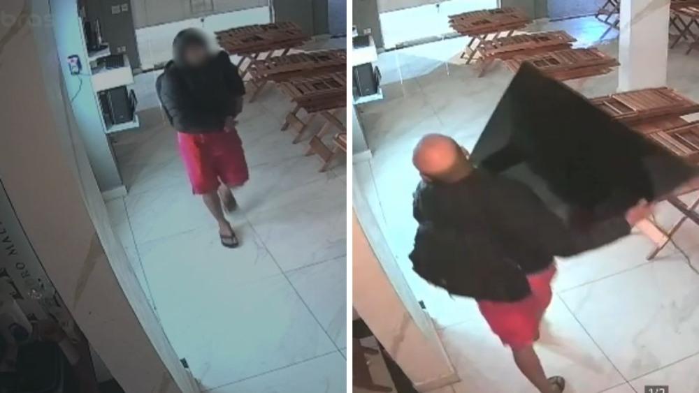 Pizzaria de ex-jogador do Santos é furtada em Guarujá; VÍDEO