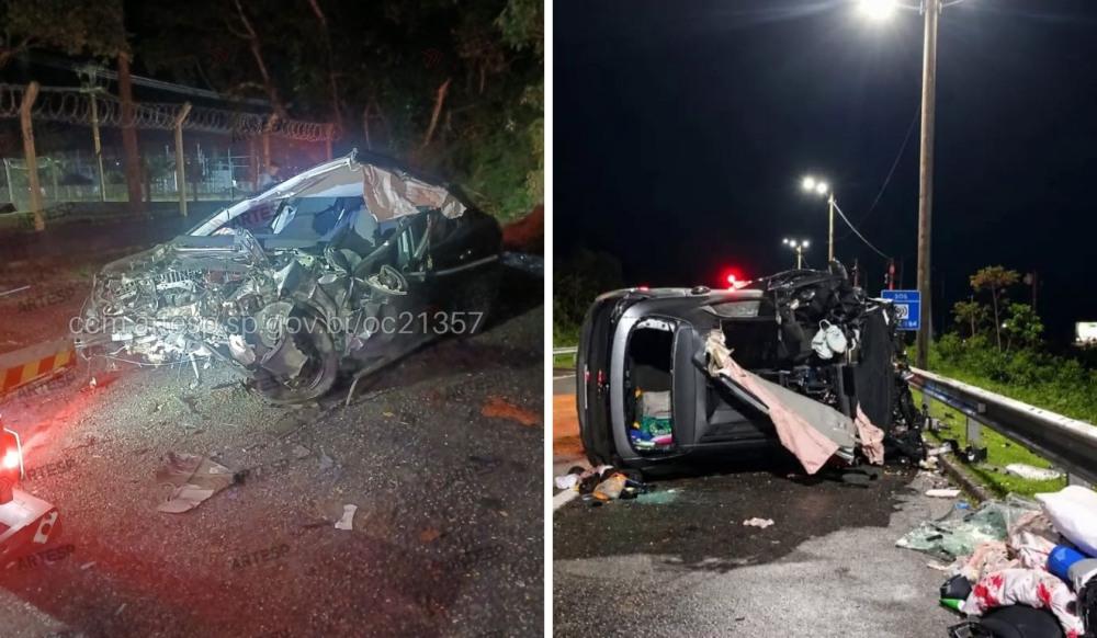 Acidente entre três veículos deixa dois mortos e dois feridos na Rio-Santos