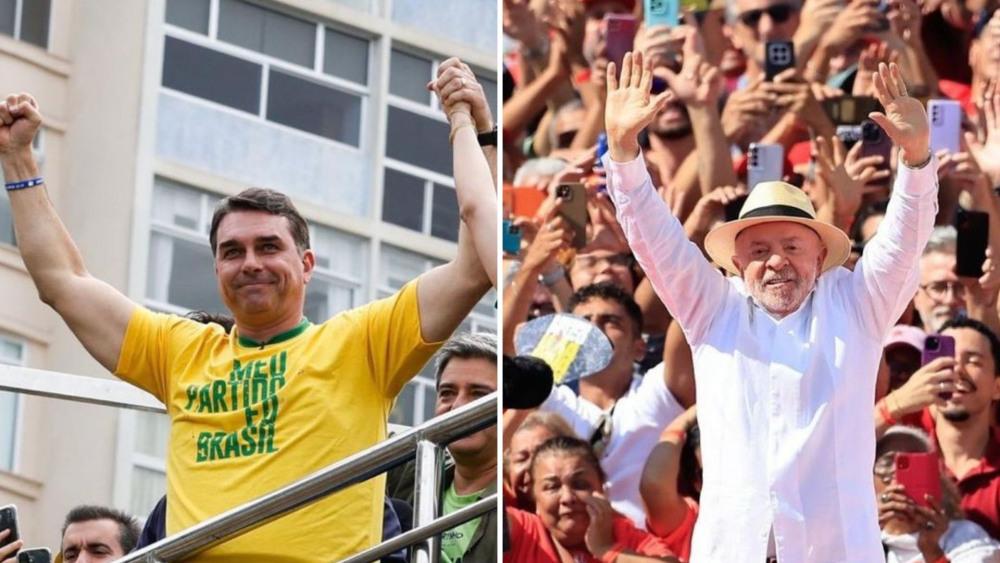 Flávio Bolsonaro e Lula chegam a segundo turno em empate técnico