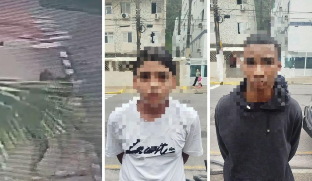 Menores são detidos após tentarem roubar mulher em Guarujá; VÍDEO