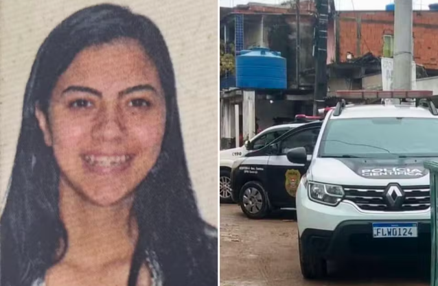 Milena Oliveira dos Santos foi morta pelo companheiro com, ao menos, 19 facadas, em Guarujá (SP) — Foto: Reprodução e Redes Sociais