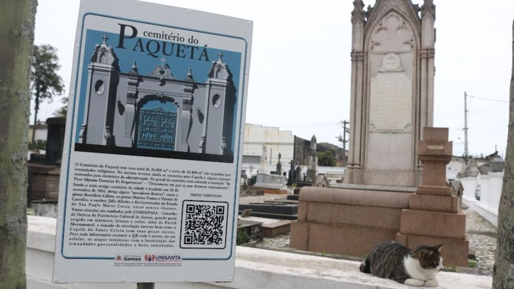 Tour histórico no Cemitério do Paquetá, em Santos, abre inscrições nesta sexta