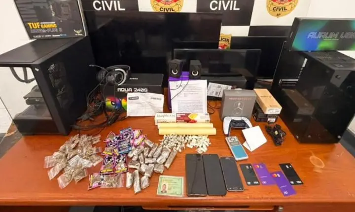 Homem é preso em PG com R$ 20 mil em eletrônicos furtados e drogas