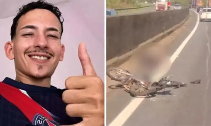 Motoboy morre após colidir com caminhão em Cubatão; motorista fugiu