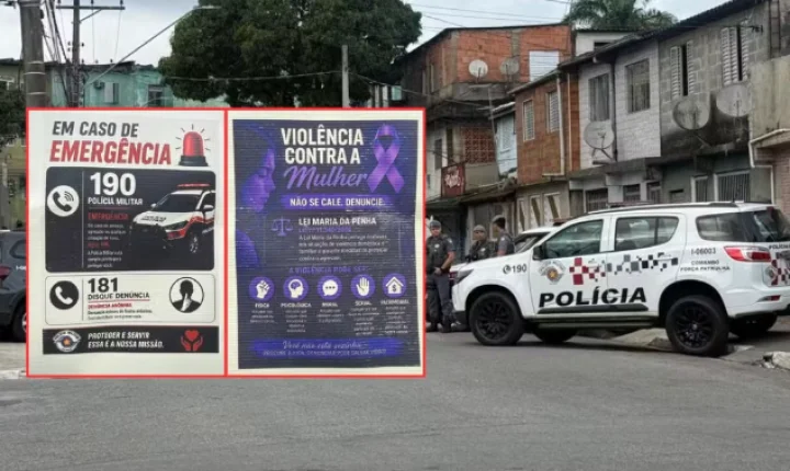 PM realiza operação para orientar moradores sobre violência doméstica em Santos