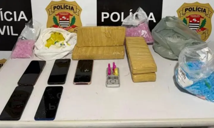Seis homens são presos em pousada usada como depósito de drogas